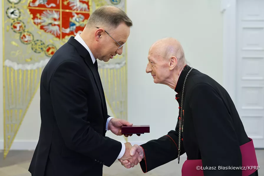 Ks.Prof. Stanisław Sojka z Krzyżem Orderu Odrodzenia Polski